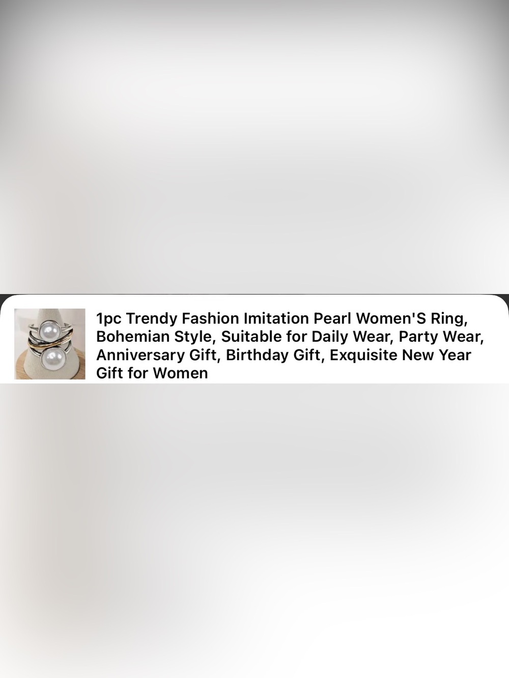 Source Unknown Two-Pearl Mixed Metal Stack Ring - White Pearls B - Picture 5 of 5